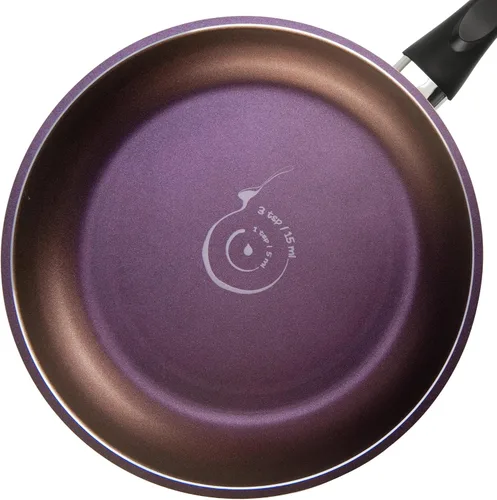 Vista 10 de TECHEF - Colección Art Pan, Olla de sopa con tapa de cristal, fabricada en Corea (2 cuartos de galón) Morado