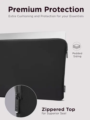 Vista 3 de Lenovo Funda básica para laptop de 11 pulgadas para notebook/tablet, compatible con MacBook Air/Pro, material de neopreno, forro polar suave