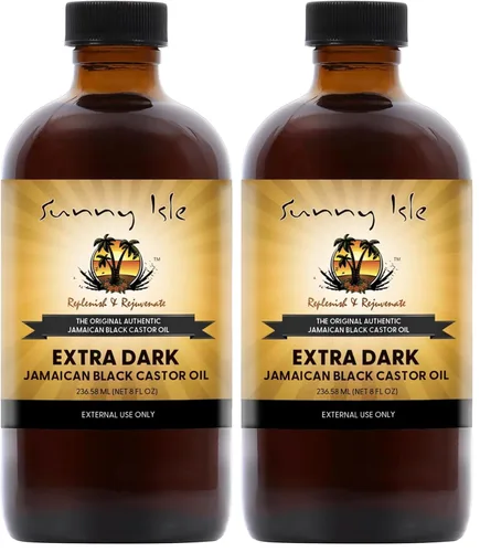 Vista 11 de Aceite de ricino jamaicano Sunny Isle para piel y cuerpo, extra oscuro, bote de 4 onzas Moisturizing, Strengthens, Hair Growth Dry Scalp