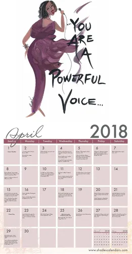 Vista 3 de Shades of Color Girlfriends, A Sister's Sentiments - Calendario afroamericano 2018 de Cidne Wallace de 12 x 12 pulgadas, (18GF)
