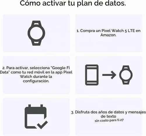Vista 15 de Google Pixel Watch 5 (1.614 in) - Reloj inteligente Android - Canyon - LTE