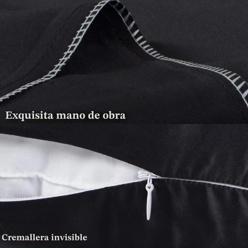 Vista 3 de NTBAY Fundas de almohada de satén con cremallera para cabello y piel, juego de 2 fundas de almohada estándar de lujo con cremallera oculta, 20 x 26