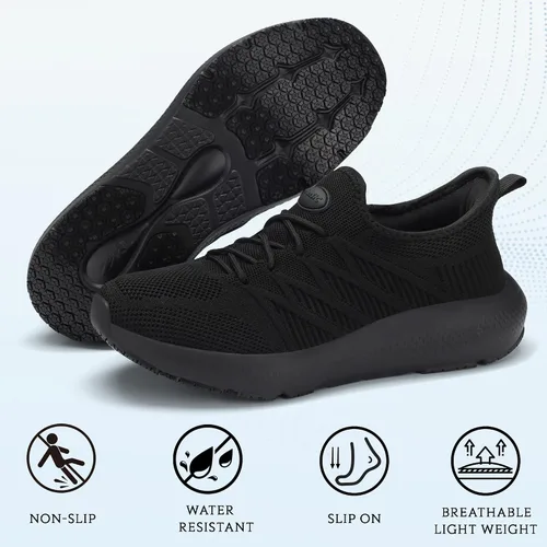 Vista 6 de Non Slip Work Shoes for Women Slip Resistant Work Shoes for Womens Slip On Waterproof Sneakers Water Resistant Zapatos Trabajo Kitchen Chef Shoe