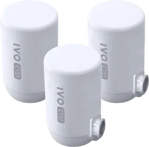 Vista 7 de IVO Filtros de agua de repuesto (1 x dura 4 meses) - Filtración de 4 etapas con tecnología aprobada por NSF - Elimina contaminantes hasta 0.1