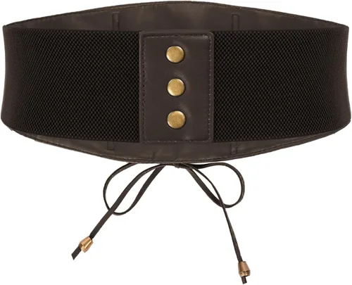 Vista 2 de Scarlet Darkness Cinturón de cintura para mujer, corsé atado, cinturón elástico para Renacimiento Steampunk