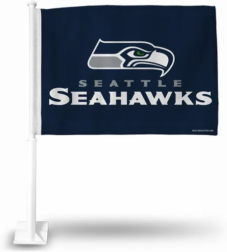 Vista 33 de Rico Industries NFL Double Sided Car Flag - 16" x 19" - Strong Pole That Hooks onto Car/Truck/Automobile