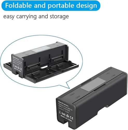 Vista 5 de Hanatora Pantalla Digital 4 en 1 Hub de Carga de Batería Plegable para DJI Air 2S, Mavic Air 2 Drone, Cargador Múltiple en Accesorios de Carga