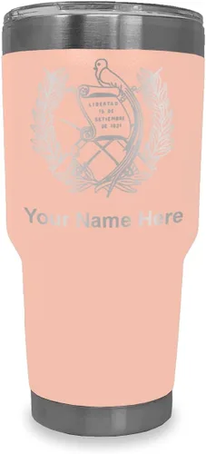 Vista 9 de LaserGram - Vaso personalizado de 20 onzas, bandera de Guatemala (negro) Regalo grabado, acero inoxidable aislado al vacío, grabado con láser