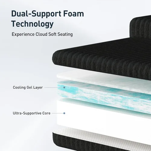 Vista 3 de Sofá modular Cloud de 105 pulgadas, sofá modular en forma de L con asiento profundo, sofás sin hueso para sala de estar y dormitorio, tapicería