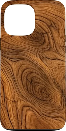 Vista 23 de iPhone 7 Plus/8 Plus elegante estampado de grano de madera marrón intenso estuche con estampado