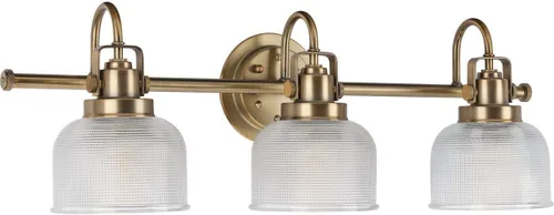 Vista 20 de Progress Lighting P2989-15 Colección Archie Tocador de Baño Costero de Cristal Transparente Prismático Doble, 1 Luz, Cromo Pulido