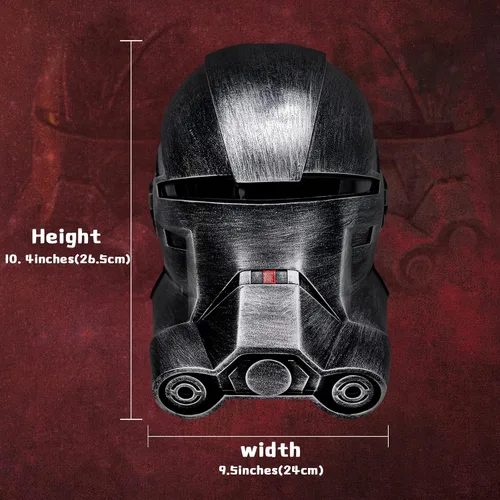 Vista 3 de Casco Echo Bad Batch Clone Helmet Trooper Cosplay, Imperial Bad Helmet Lote para colección, el casco más genial para Halloween Cosplay, resina
