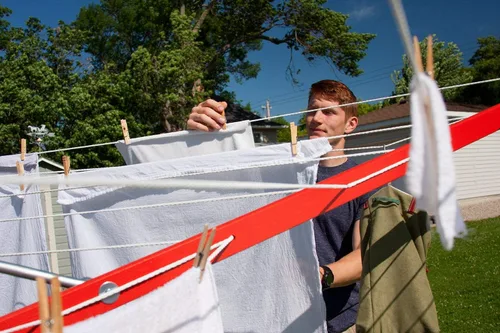 Vista 3 de Secador de ropa con forma de paraguas para exteriores Sunshine Clothesline