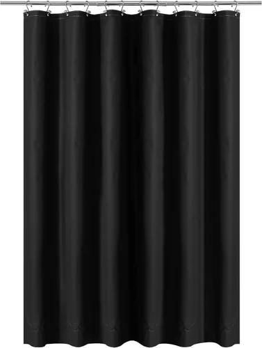 Vista 89 de Barossa Design - Forro de cortina estrecho de PEVA para ducha, con 3 imanes, impermeable, para cabina de baño pequeña, sin PVC, ojales metálicos