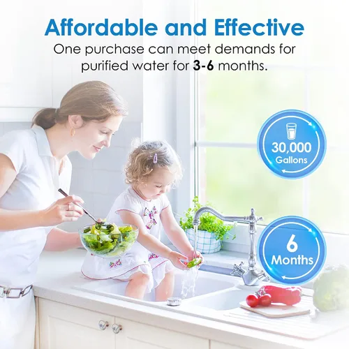 Vista 6 de Waterdrop FXHSC - Filtro de agua para toda la casa, repuesto para GE® FXHSC, GXWH40L, GXWH35F, American Plumber W50PEHD, W10-PR, Culligan® R50-BBSA