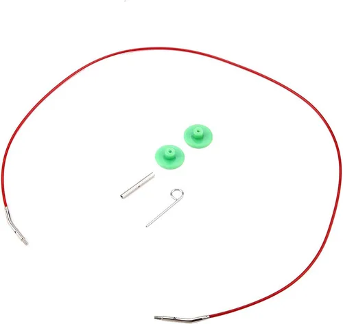 Vista 6 de Juego de agujas de tejer intercambiables, aguja de ganchillo de bambú carbonizado, juego de anillos circulares de aluminio con bolsa