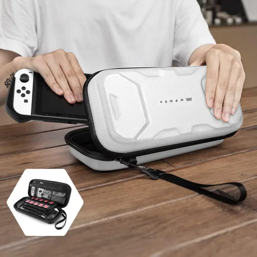 Vista 8 de Mumba Funda de transporte para Nintendo Switch (compatible con OLED), versión Plus bolsa protectora portátil de viaje para hoja, funda de batalla