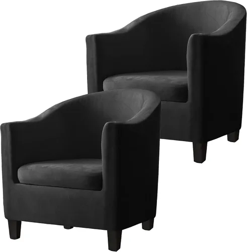 Vista 26 de Fundas de terciopelo para sillones, fundas de elastano para sillones, fundas elásticas para sillas de bañera, fundas protectoras para muebles, funda