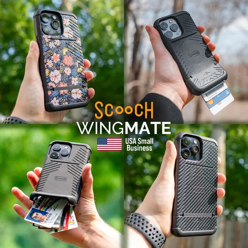 Vista 8 de Scooch Wingmate - Funda para iPhone 11 con tarjetero [Wingmate] con protección RFID [delgada y mínima] protección contra caídas de 10 pies, parte