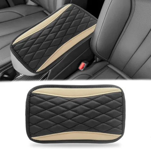 Vista 14 de Funda universal de cuero impermeable para consola central de automóvil, protector de caja de asiento para reposabrazos, accesorios de decoración