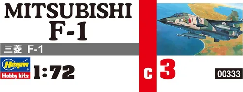 Vista 4 de Hasegawa 1/72 Mitsubishi F1 de Hasegawa