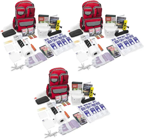 Vista 12 de Urban Survival Bug-Out Bag y suministros de supervivencia en desastres para hasta 6 personas 1-2 Persona Negro