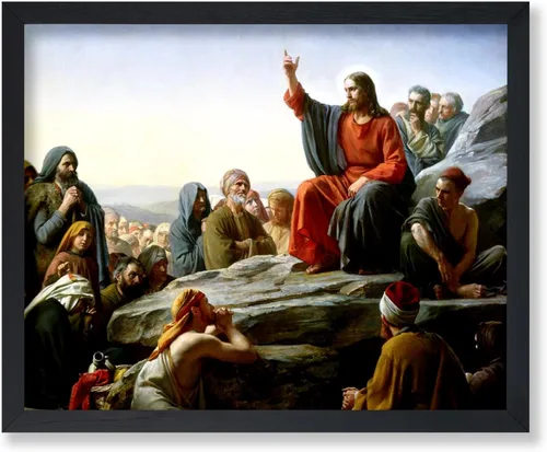 Vista 17 de Poster Master Póster de retrato vintage, impresión cristiana retro, regalo para religiosos, amigos, cara de Jesucristo, sudario de Turín, Biblia