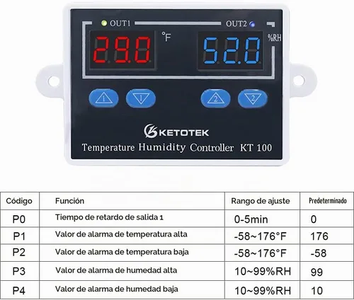 Vista 4 de Control del humidistato del termóstato del regulador 120V de la temperatura