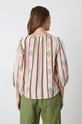 Vista 3 de Velvet by Graham & Spencer Women's Beth Novelty Jacquard Top