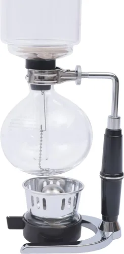 Vista 9 de Siphon - Cafetera de sifón, 16.9 fl oz, cafetera sifón de mesa, cafetera sifón de acero inoxidable, cafetera al vacío, color negro