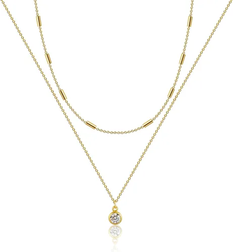 Vista 47 de Collares en capas para mujer, chapados en plata, delicada cuerda torcida de serpiente, delicado collar en capas, gargantilla de diferentes