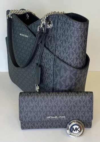 Vista 4 de Michael Kors Jet Set - bolsa de hombro para viaje con cadena grande cartera triple Michael Kors Jet Set