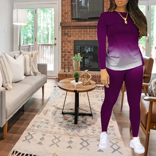 Vista 6 de Conjunto casual de 2 piezas para mujer, sudadera y pantalón deportivo 2024