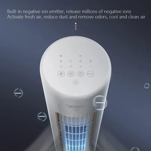 Vista 5 de ZUMAHA Ventilador de torre oscilante silencioso de 60°, ventilador de enfriamiento de 3 ajustes de velocidad para el hogar y la oficina, ventilador