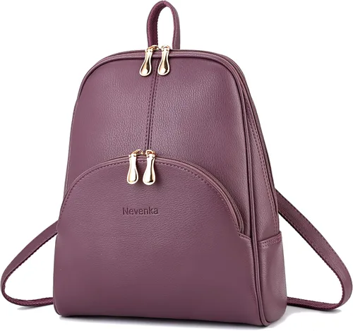 Vista 24 de Nevenka mochila informal estilo cartera de imitación cuero con cierre para mujer