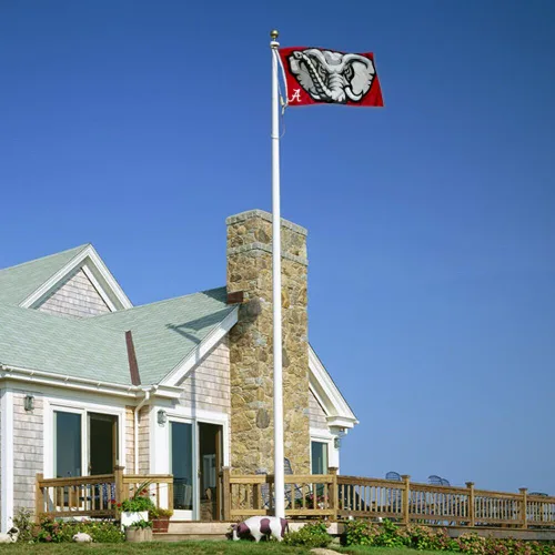 Vista 4 de College Flags & Banners Co. Bandera grande de cabeza de elefante de Alabama Crimson Tide 3x5