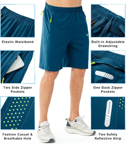 Vista 5 de NORTHYARD - Pantalones cortos deportivos para correr para hombres, ligeros, de secado rápido, 7, 5 o 9 pulgadas, para senderismo, deportes, gimnasio
