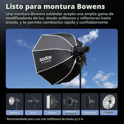 Vista 3 de Godox S3 Speedlite Soporte Bowens Mount Flash Holder