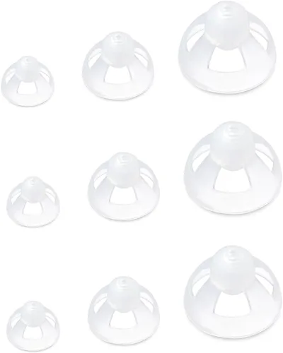 Vista 9 de Audífono para audífonos, cúpulas abiertas, transparentes, suaves, de silicona, cómodas, invisibles, 1 unidad, 0.236 in