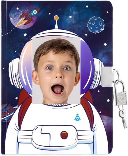 Vista 12 de WERNNSAI Diario luminoso de béisbol para niños, diario secreto con cerradura y llaves, cuaderno de diario para niños, regalo de cumpleaños y Navidad