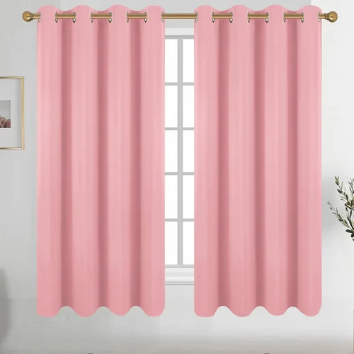 Vista 97 de Diraysid Cortinas opacas beige con ojales para dormitorio, con aislamiento térmico, cortinas de oscurecimiento de habitación, 38 x 54 pulgadas, 2