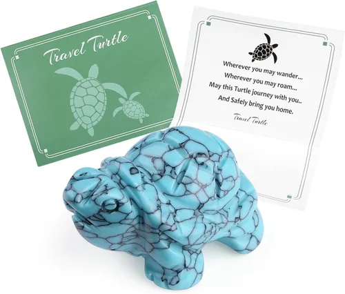 Vista 11 de QINJIEJIE Figuras de tortuga de viaje de cristal de amatista, cristales curativos, el mejor regalo de viaje para mujeres, hombres, viajeros, amantes