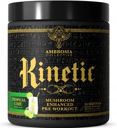 Vista 8 de Ambrosia Kinetic - Polvo orgánico para preentrenamiento Preentrenamiento natural mejorado con hongos Superalimento en polvo nootrópico