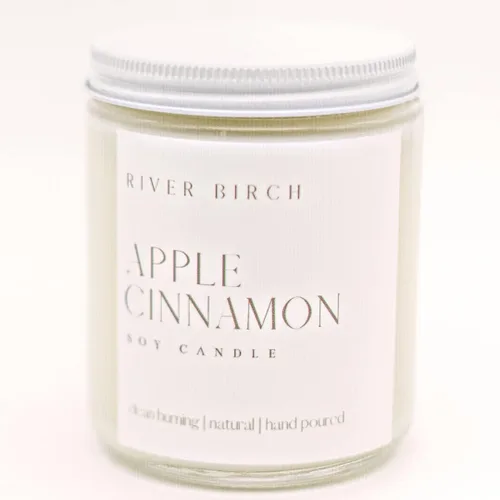 Vista 23 de River Birch Candles - Vela perfumada de almendra y miel Velas en tarro de ámbar de soja de primera calidad, totalmente naturales, no tóxicas, 8.5