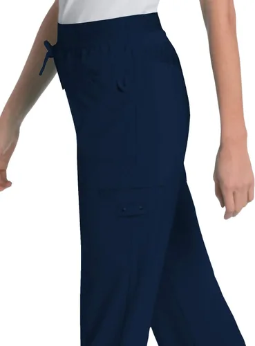 Vista 3 de Pantalones médicos con cintura de yoga de 6 bolsillos ajuste moderno a medida 9324