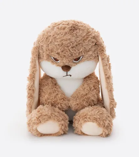 Vista 6 de ZEIO Grumpy Bunny - Peluche de conejo de peluche de 15.7 pulgadas con orejas flexibles, juguetes de peluche suaves para abrazar, perfecto para un
