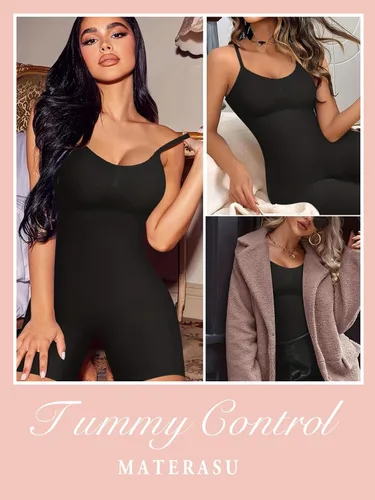 Vista 5 de materasu Faja moldeadora ajustable sin costuras para mujer, control de abdomen, cuerpo completo, moldeador de glúteos, adelgazador de muslos