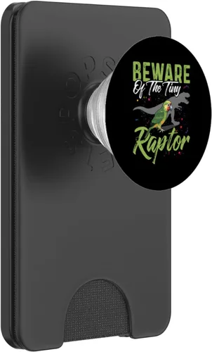 Vista 7 de Beware Of The Tiny Raptor Conure - Camisa con diseño de mejilla verde PopSockets PopGrip estándar