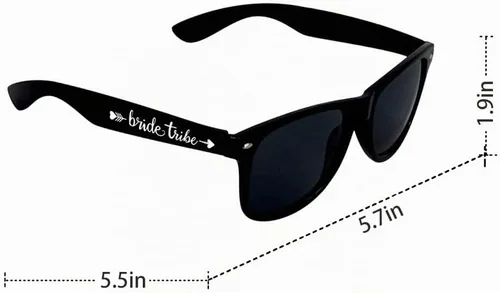 Vista 3 de LADY&HOME Paquete de 10 regalos de despedida de soltera, gafas de sol retro Negro