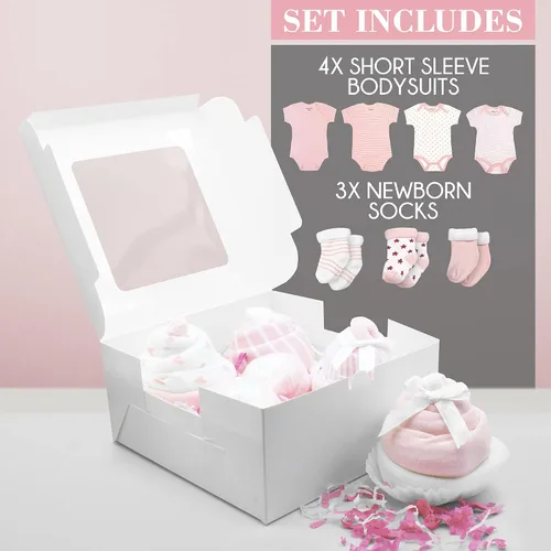 Vista 2 de Set de regalo para bebés y niñas con cesta de regalo para bebé cesta de regalo para bebés